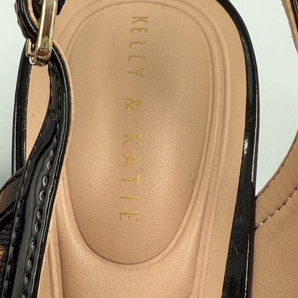 Kelly & Katie Leopard Slingback Heels w/ Mary Jane Strap Size 7M - Picture 3 of 6